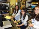 Gilmour Academy students Amber, Michelle and Asya staff the school club station for ND8GA in Gates Mills (Cleveland), Ohio during the October 2017 edition of the School Club Roundup.